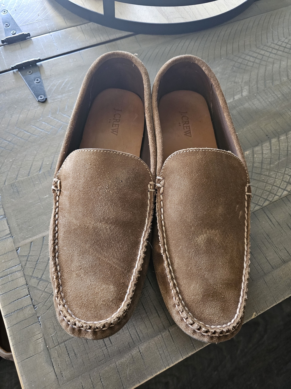 J.Crew BF764 Men's Size 12 Brown Suede Driving Loafers Moccasins Slip On